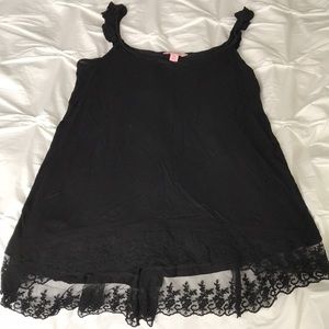 Black Candie’s Long Flowy Lace Bottom Tank